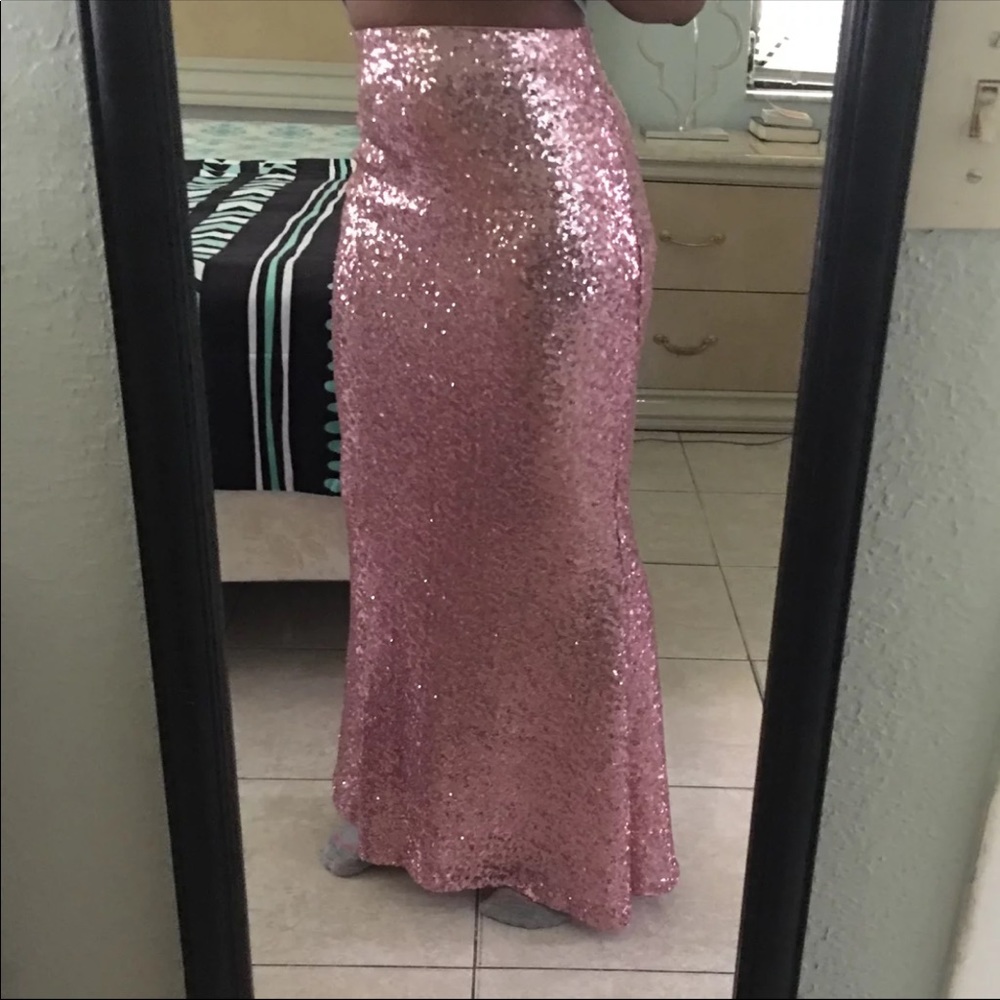 Pink Sequin Sparkly Skirt
